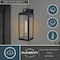 Vaxcel Kinzie 1 Light Dusk to Dawn Black Outdoor Wall Lantern Clear Glass T0567 - alternate 3